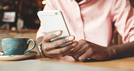 woman using cell phone