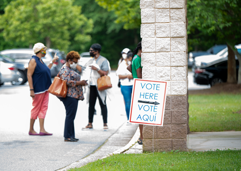 outside polling location