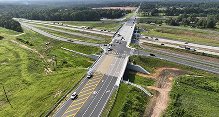 aerial view of expressway