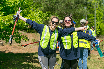 residents attending DWR community clean up event