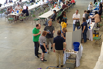 people gathered at DWR educational workshop