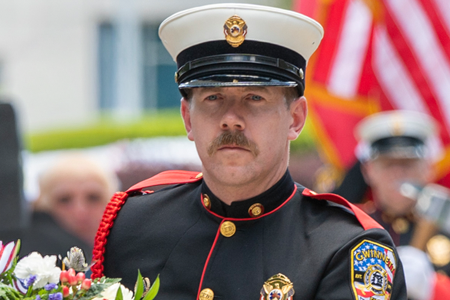 Firefighter in Dress Uniform