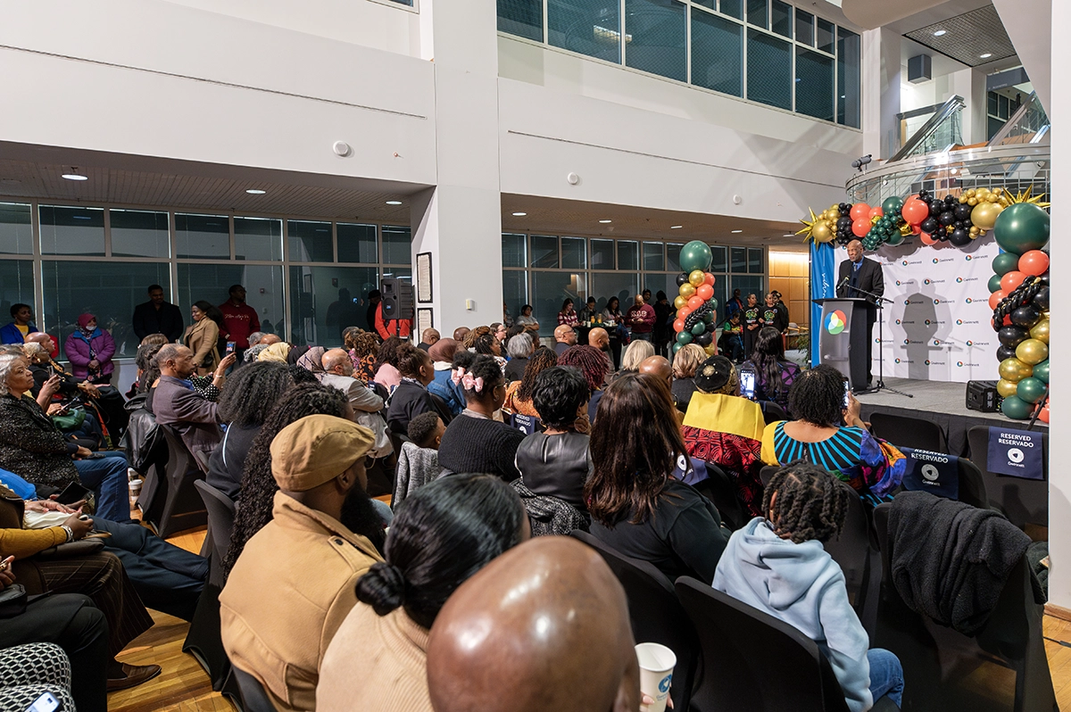 Attendees listening to speaker