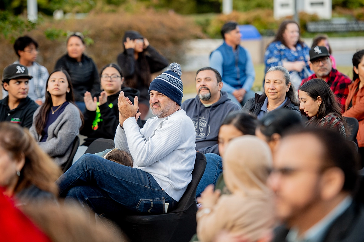 Hispanic Latino Heritage attendees watching the performances