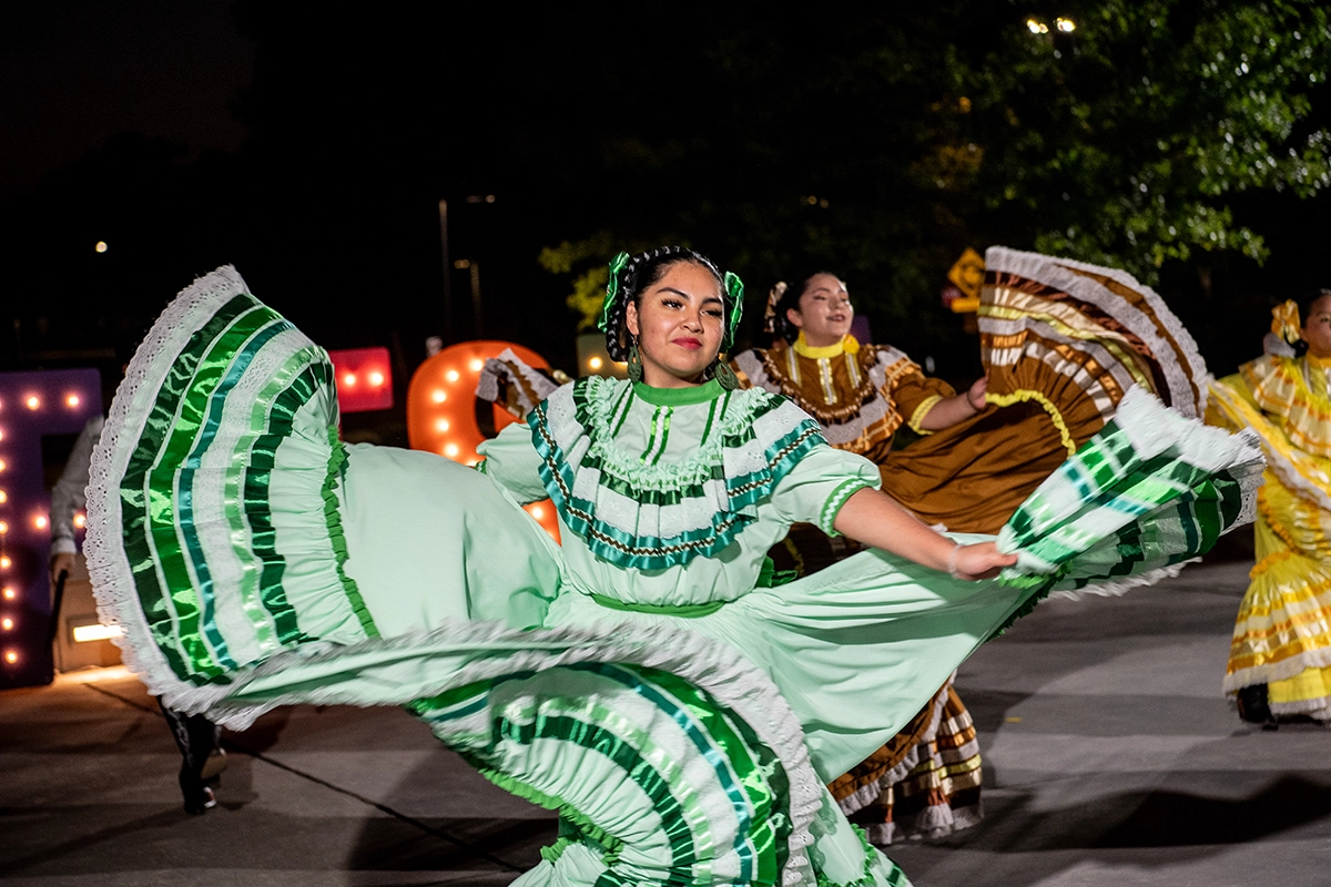 Female perfoming traditonal dance
