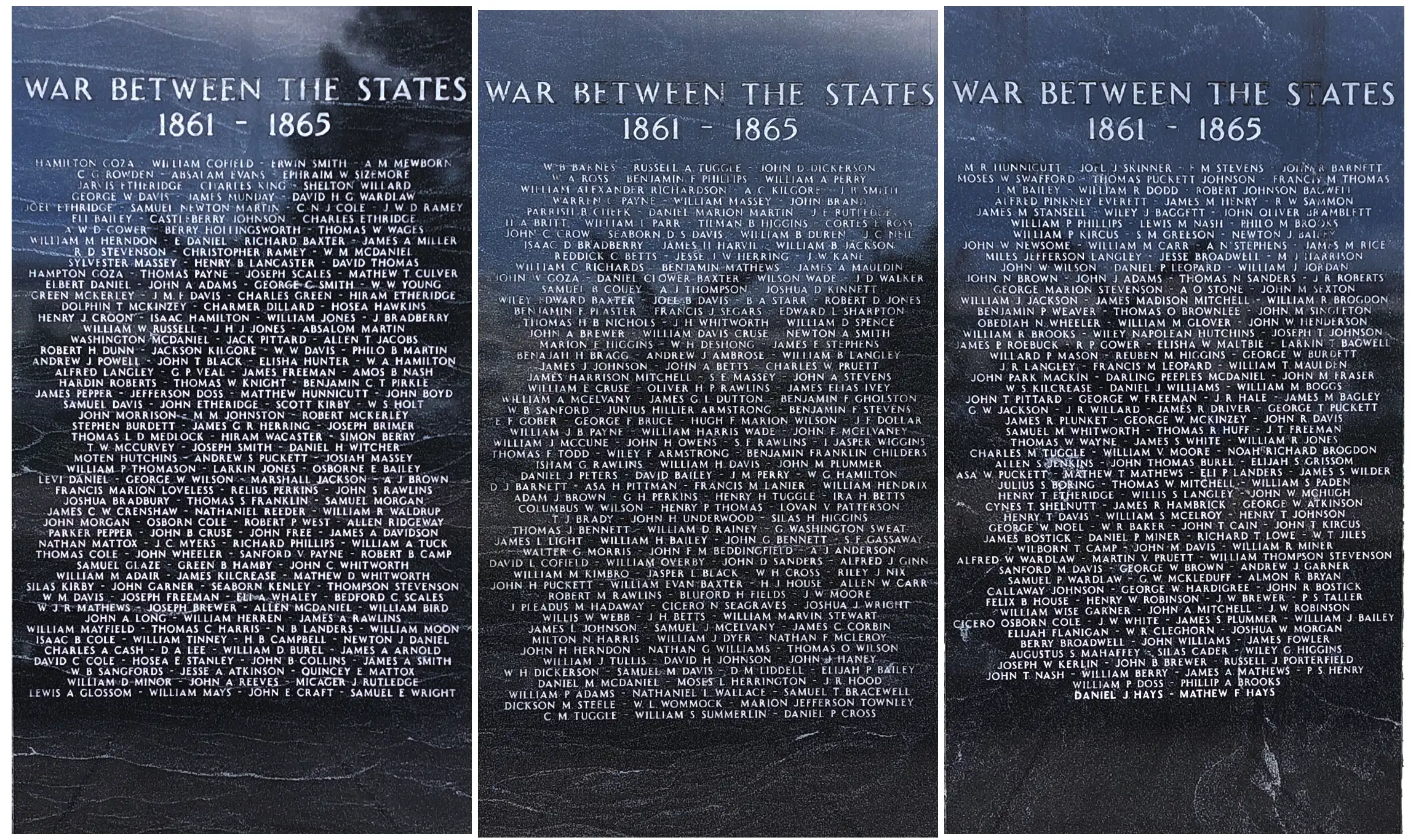 Image of Markers representing those lost during the American Civil War.