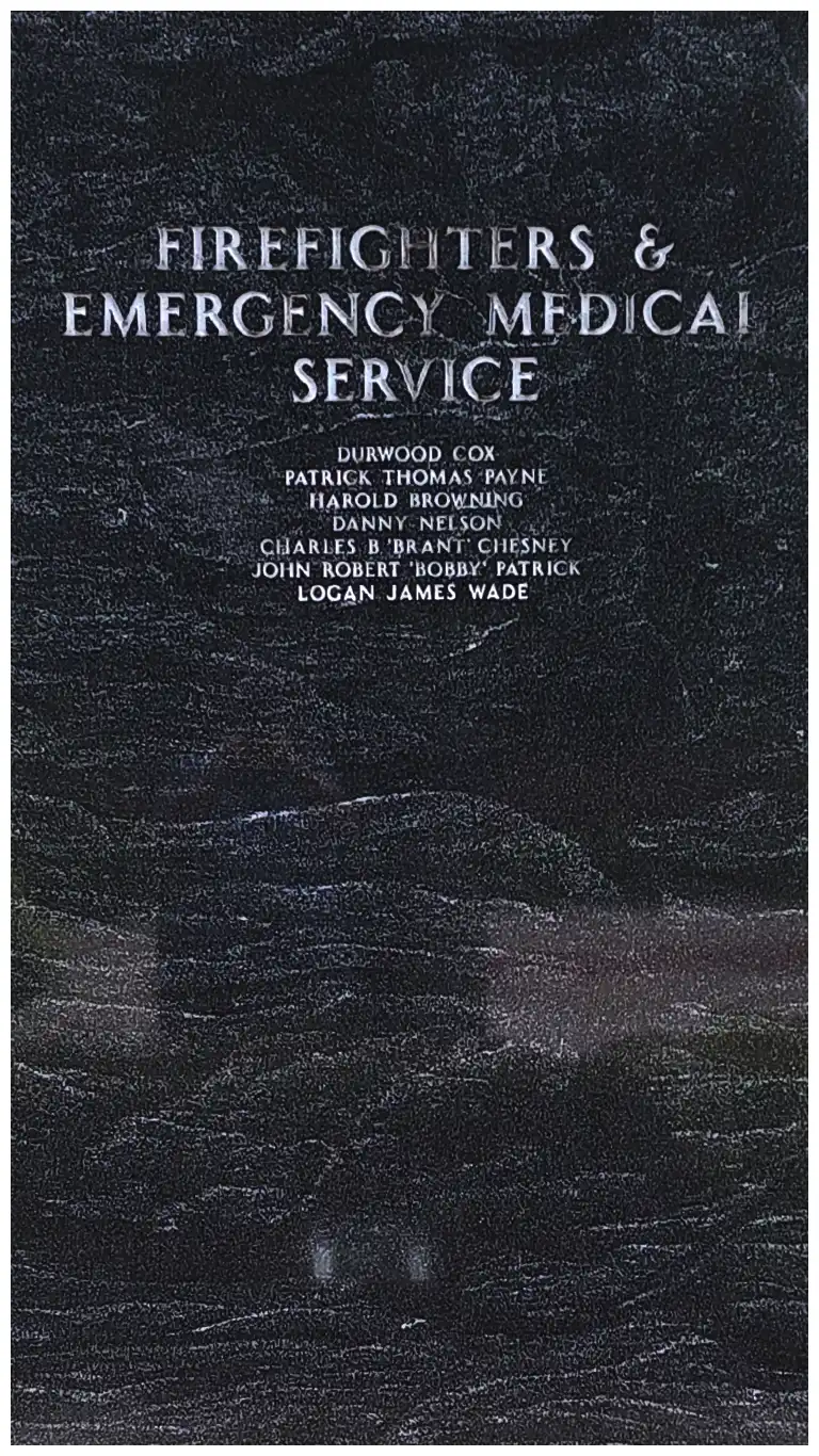 Image of Marker #12 representing Gwinnett County's fallen fire and emergency heroes.