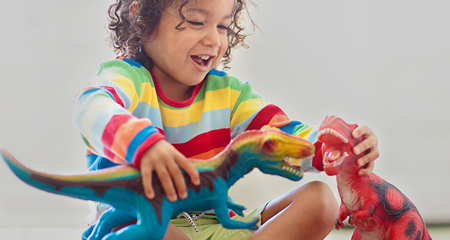 FREE • Dino Town!<br>10:00am – 11:30am<br>Dinosaur-themed fun and games for ages 16 months – 4 years.