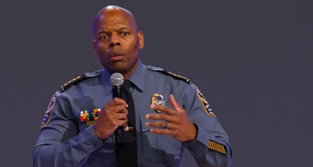 Chief McClure and Staff Present to the residents of Peachtree Corners