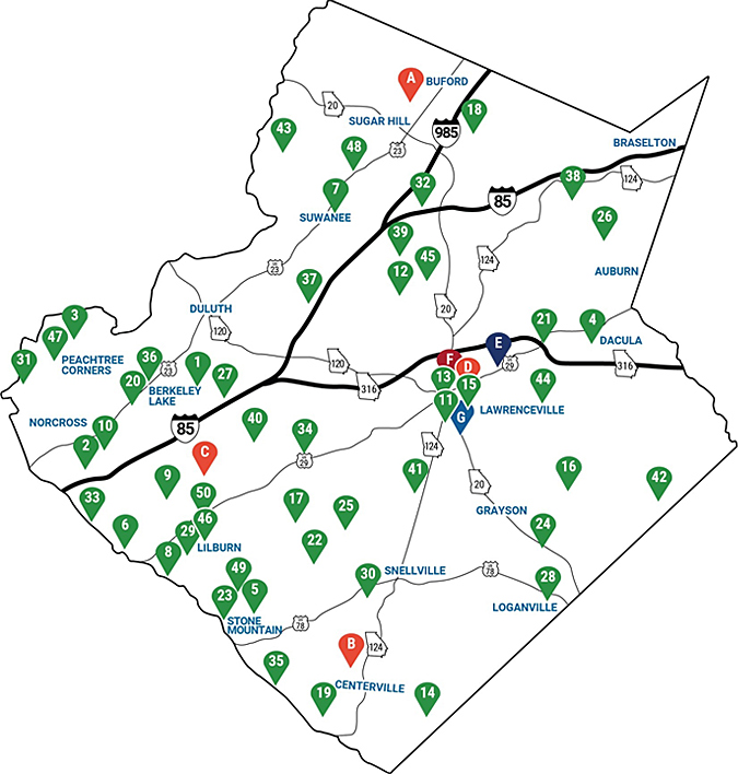 Gwinnett County Map