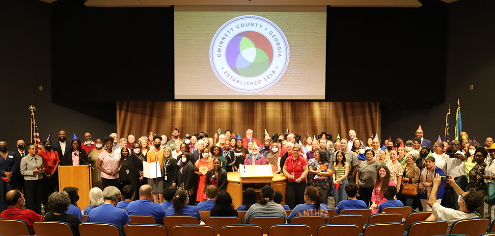 Volunteer appreciation night group photo