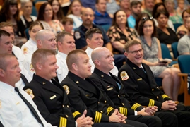 gwinnett county fire emergency services employees attending a ceremony