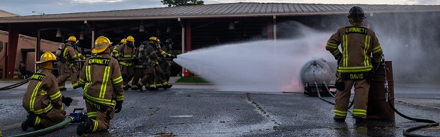 gwinnett county firefighters training together