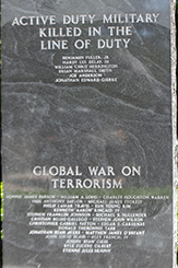 Granite marker honoring Georgians who died in the line of duty and during the Global War on Terrorism