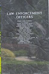 Granite marker honoring law enforcement officers who died in the line of duty