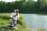 Father and Son Fishing