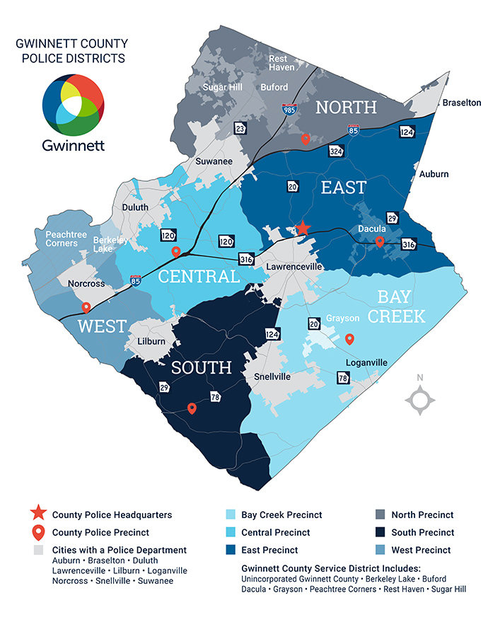 Gwinnett County Police Districts