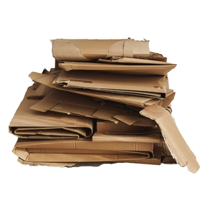 Pile of flatterned cardboard