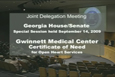 Gwinnett Medical Center 
Certificate of Need Joint 
Delegation Meeting
