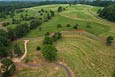 Drone photograph of a green park