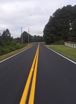 Newly paved asphalt