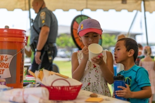 young children with arts and crafts project at water wonders spring festival