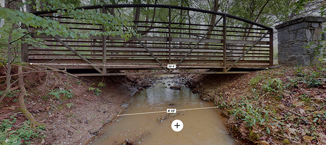 Image of Measure function in virtual tour.