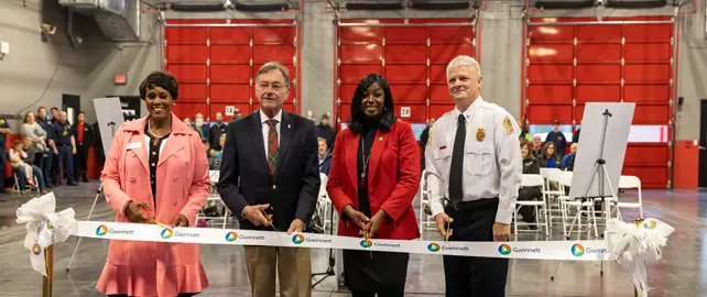 County Leaders Cut Ribbon for New Fire Station 13
